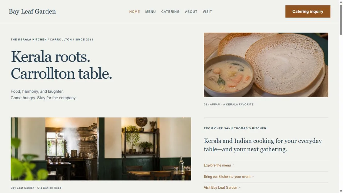Bay Leaf Garden website design