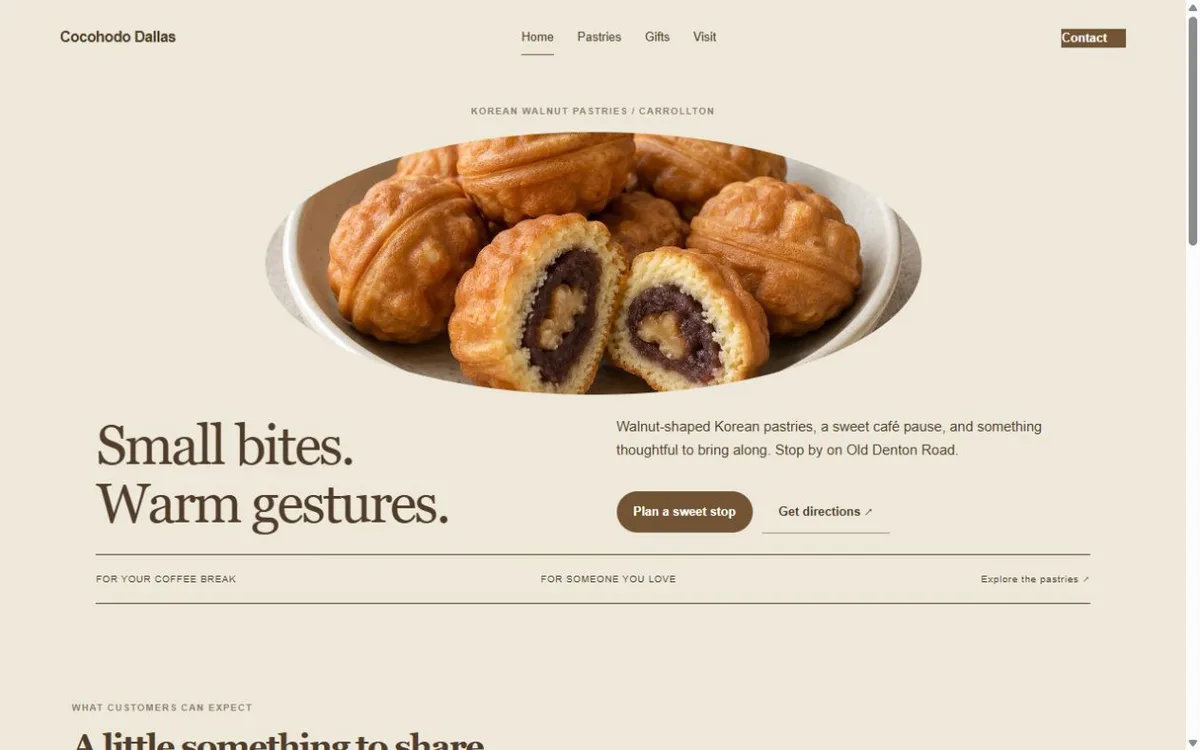 COCOHODO DALLAS website design