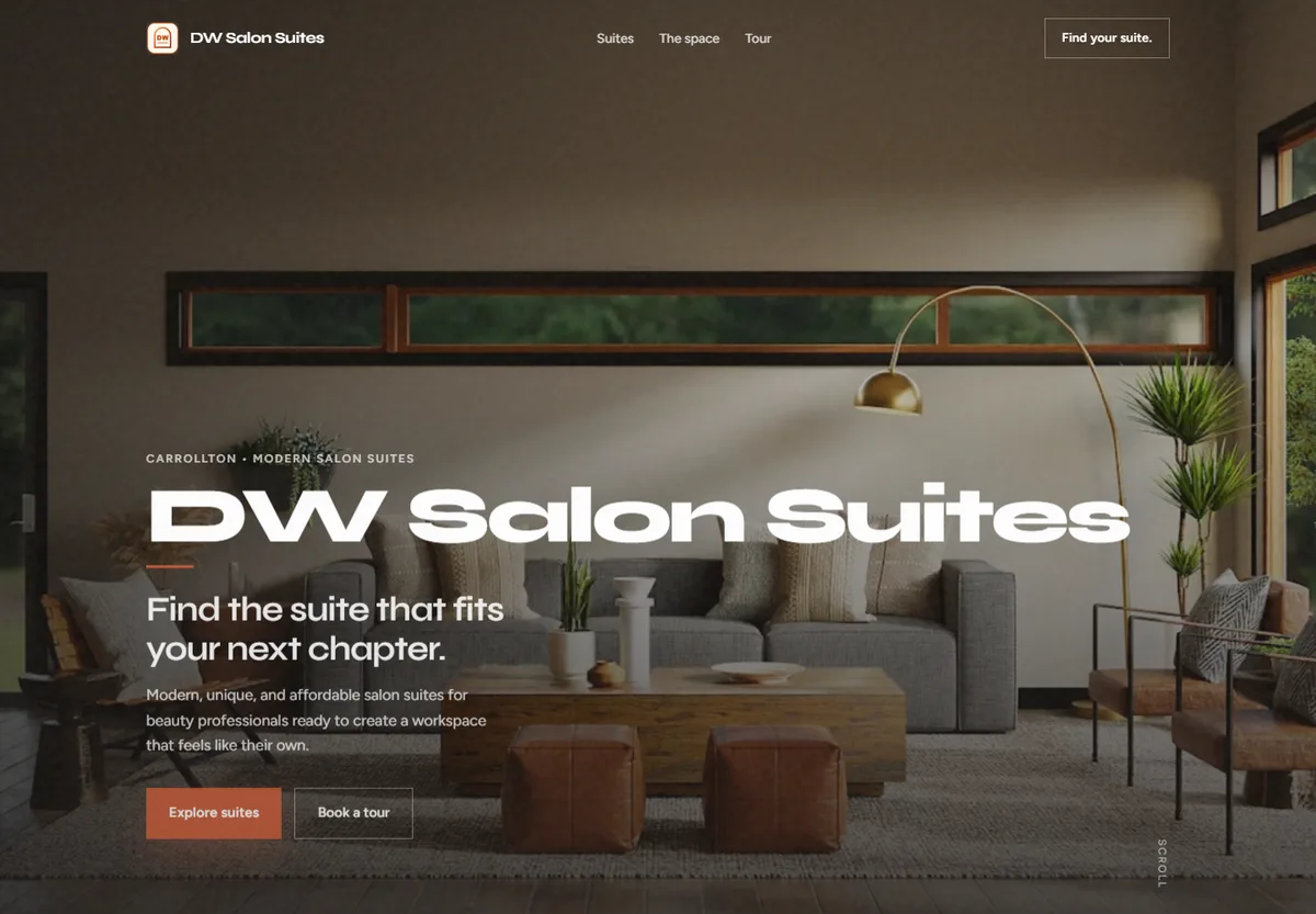 DW Salon Suites Carrollton website design