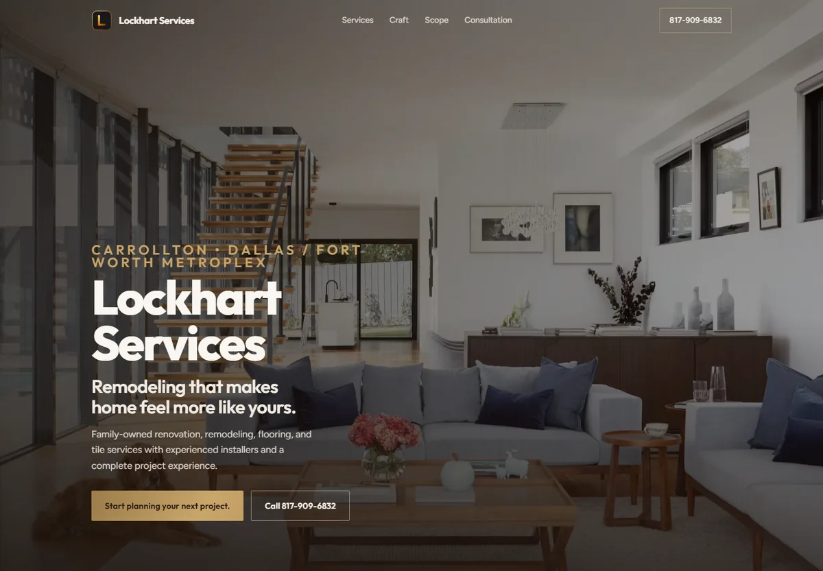 Lockhart Services DFW website design
