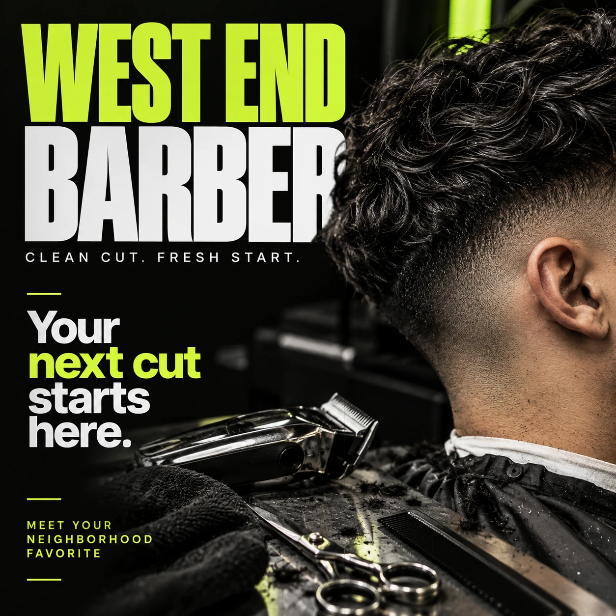 West End Barber social promotion — West End Barber