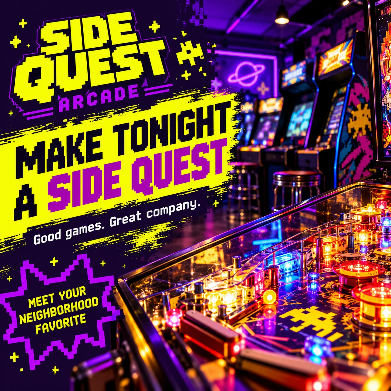 Side Quest Arcade social promotion — Side Quest Arcade