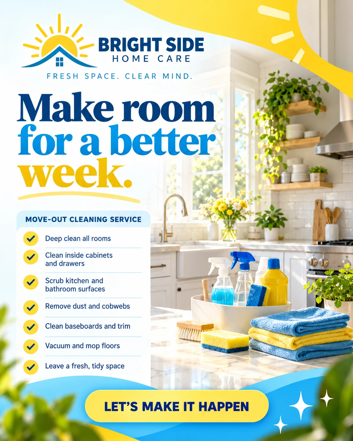 Bright Side Home Care service flyer — Bright Side Home Care