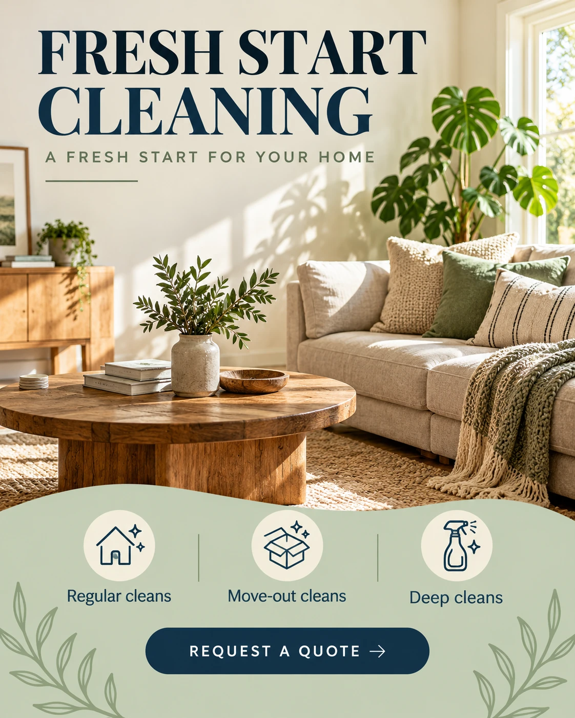 Spring cleaning service flyer — Fresh Start Cleaning