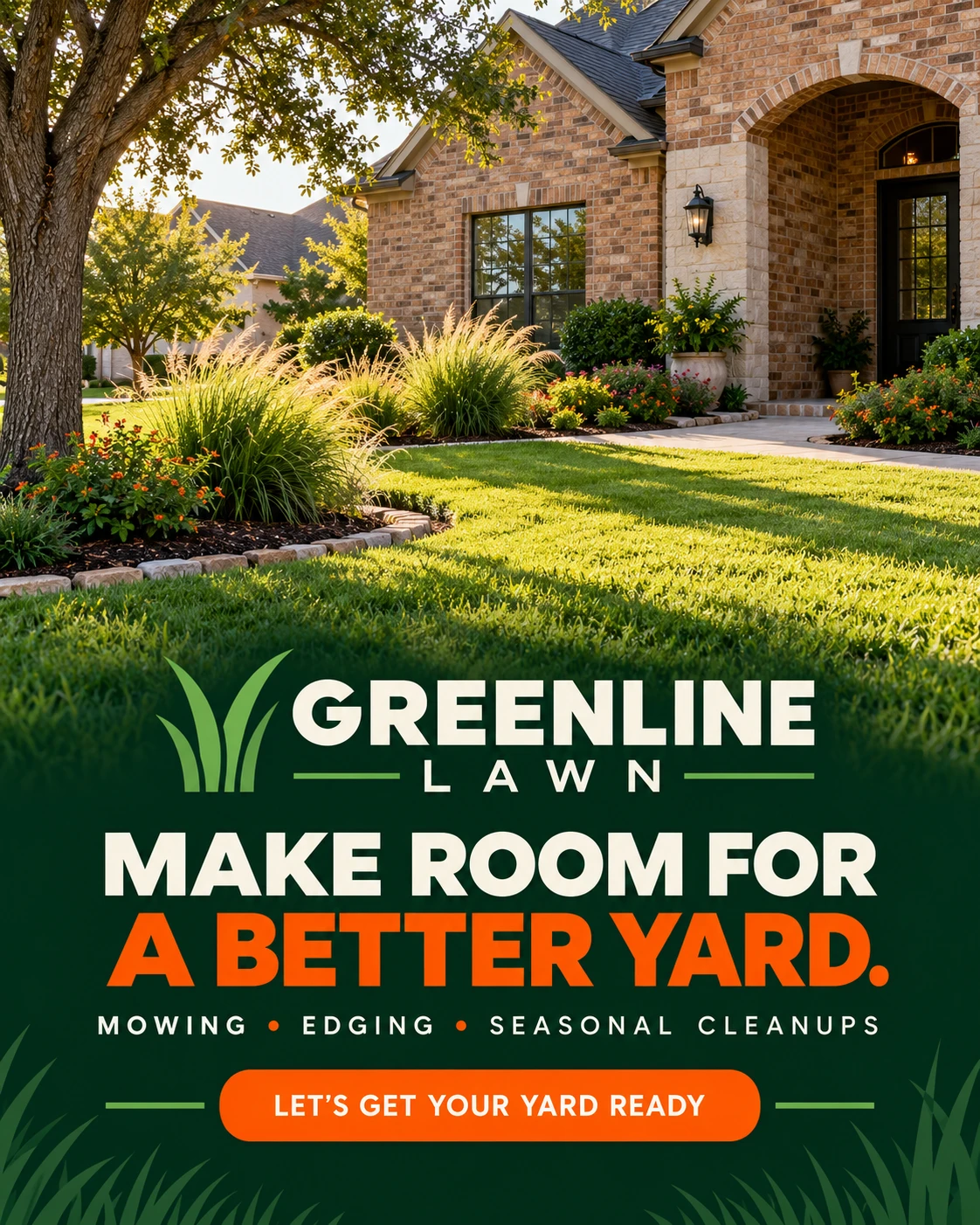 Seasonal lawn care flyer — Greenline Lawn