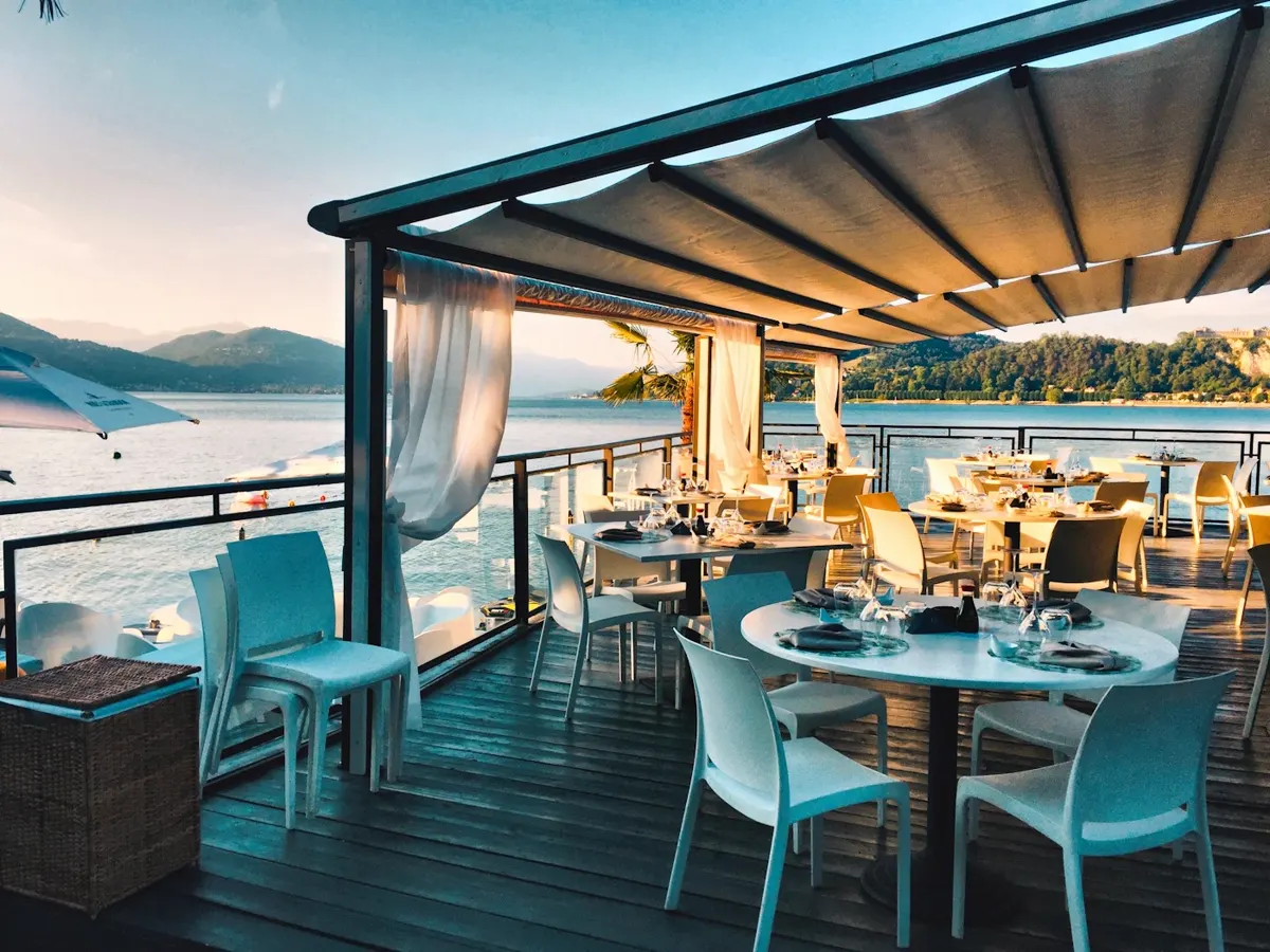 Waterfront event setup — Kitchen Kings Catering