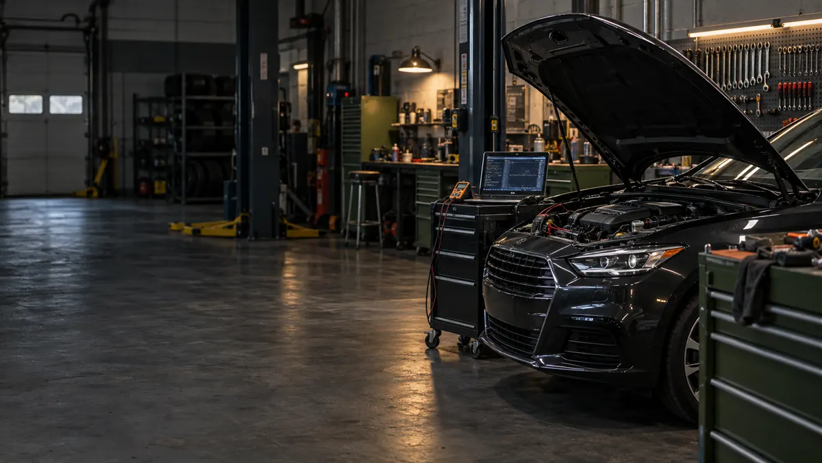 Diagnostic bay — Oak Cliff Auto Electric Repair